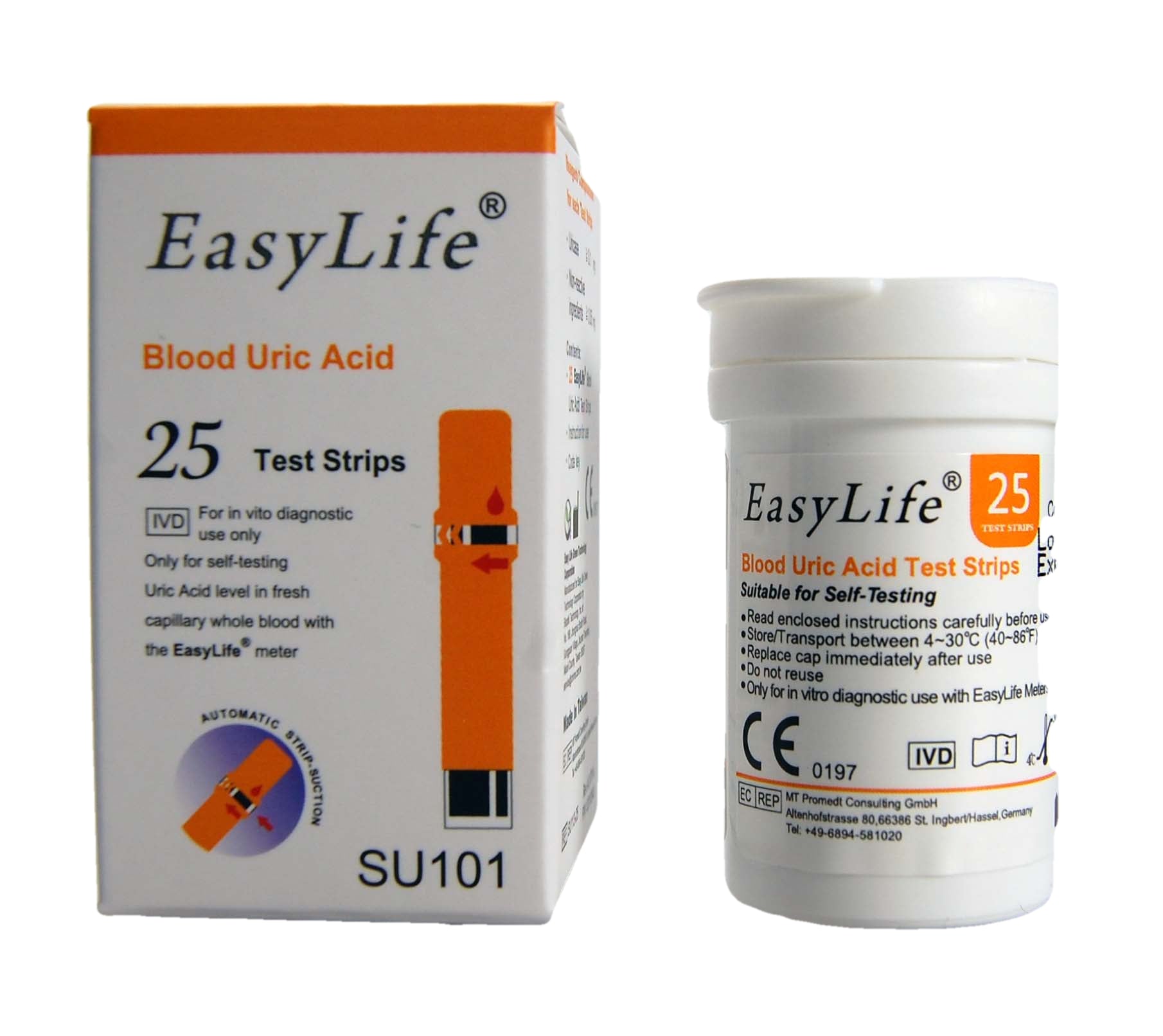 25 EASYLIFE Blood Uric Acid Strips | Gout Tests | Valuemed UK