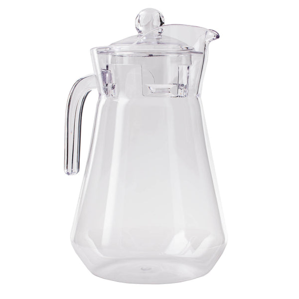 RW Base 32 oz Clear Plastic Water Pitcher - 4 1/4 x 4 1/4 x 6 3/4 - 1  count box