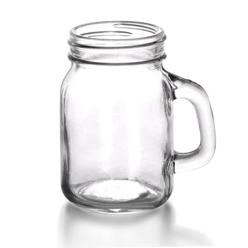 12 oz Custom BarConic® Mason Jar with Handle — Bar Products