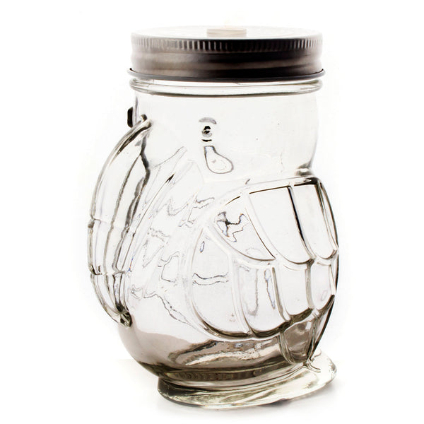 North Mountain Supply Glass Pint Mug Handle Mason Drinking Jars - Case of 12