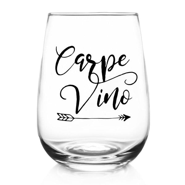 Stemless Wine Glass Cute Wine Glasses Hakuna Moscato 17oz 