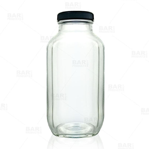 Tall Craft Bartending Jar w/ Gold Lid - Clear 12 oz