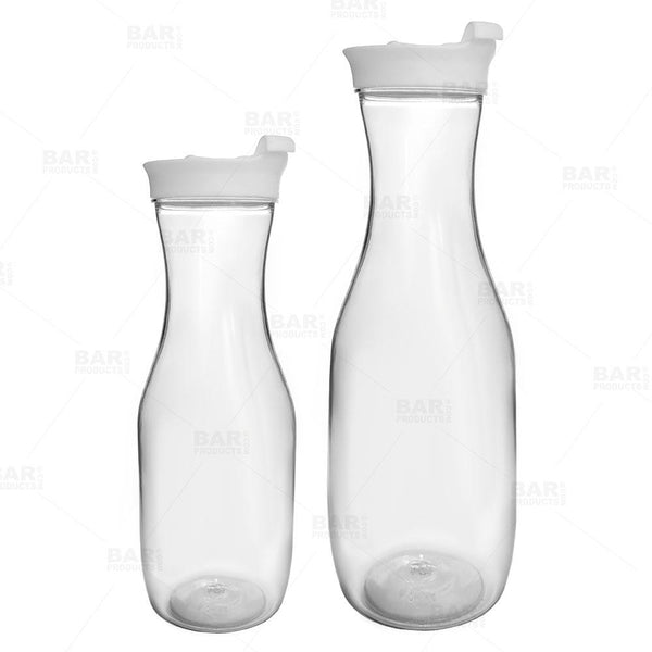 Juice Jar / Carafe - 54oz - White or Black Lid – Bar Supplies