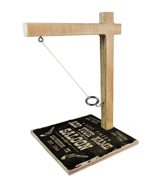 CUSTOMIZABLE Large Tabletop Ring Toss Game - Rustic Tree – Bar