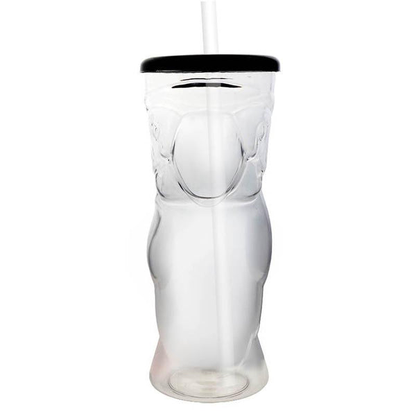 Metal Trash Can Drinking Cup w/ Straw and Lid - 30oz – Bar Supplies