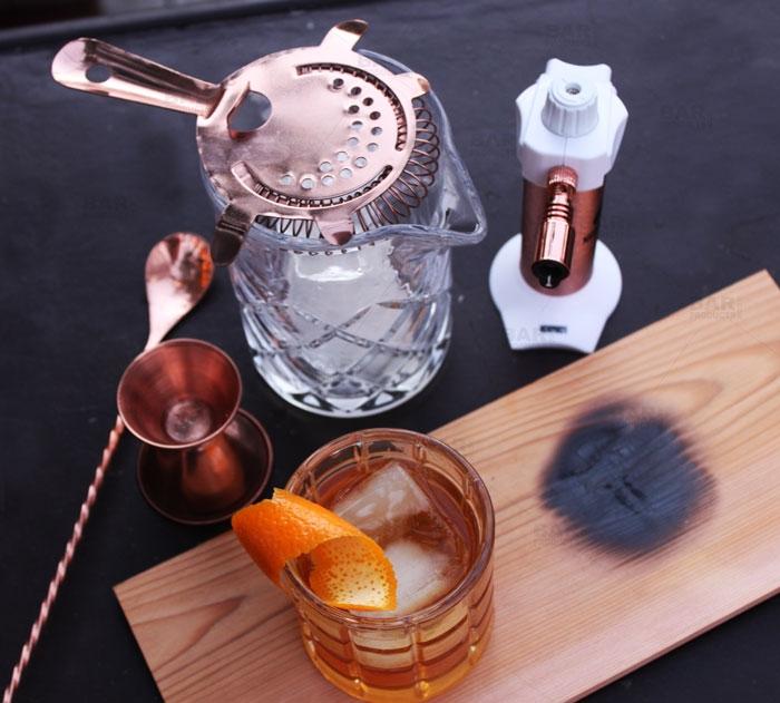 smoked old fashioned drink