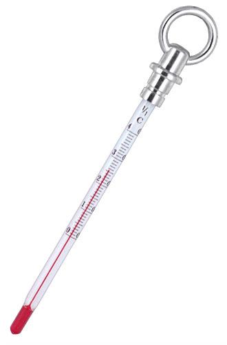 Floating Glass Beer Thermometer- 8 in Dairy Type