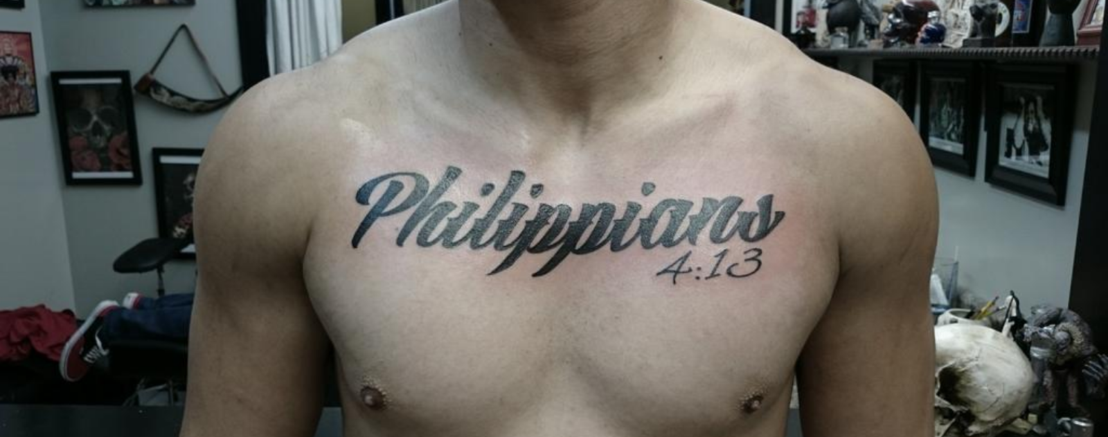 My second tattoo is my favorite bible verse growing up Philippians 413   rtattoo