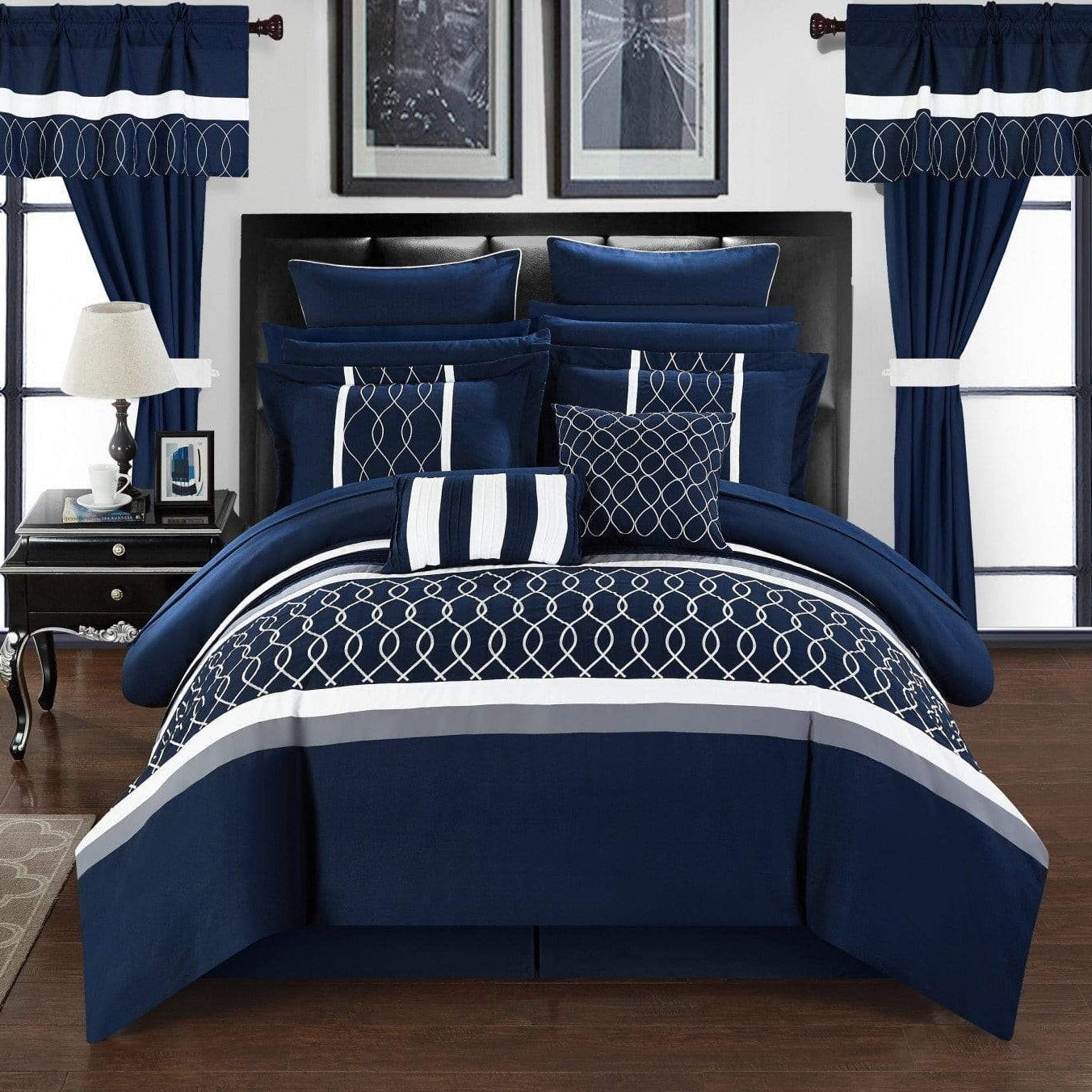 Dinah 24 Piece Ruffled Comforter Set