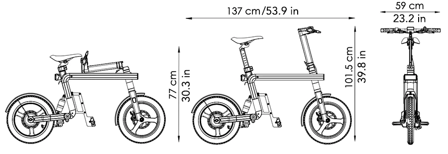 OZOe bike dimensions