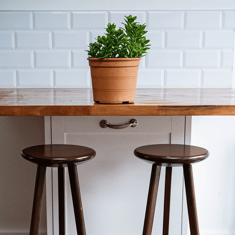 Butcher Block Countertop with seating 