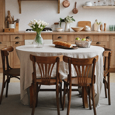 Countryside style wood  kitchen with Butcher Block Countertop