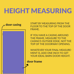 guide how to measure the height for a sliding barn door