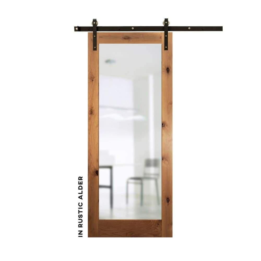 Classic Sliding Barn Door With Mirror Realcraft