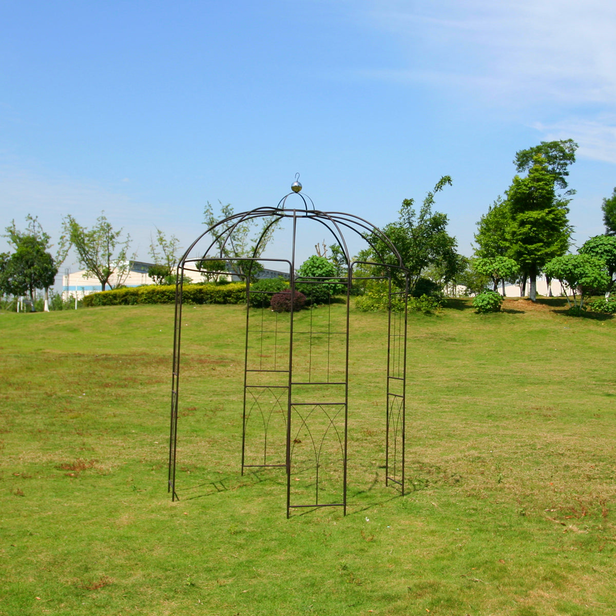 OUTOUR® 4-Sided Birdcage Shape Metal Gazebo Trellis Arch Arbor Plants ...