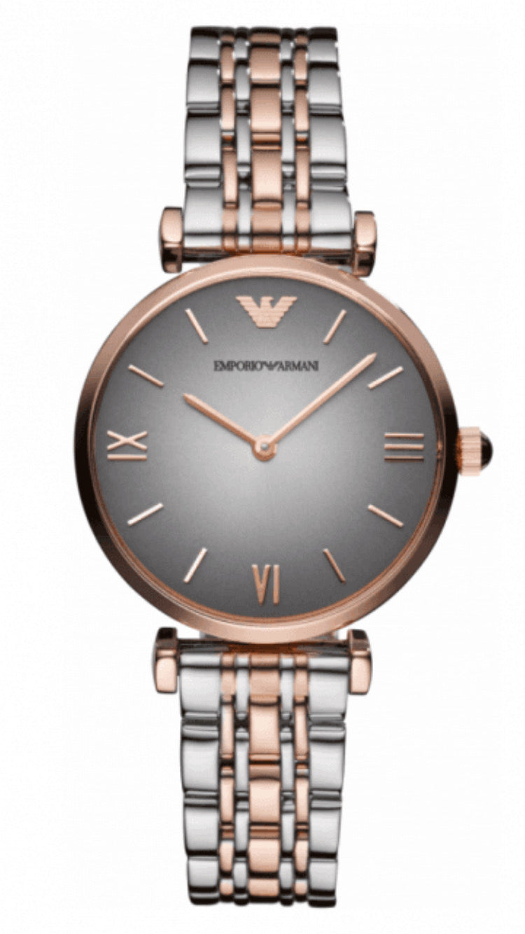 emporio armani watch brown strap