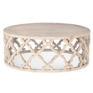 round trellis coffee table