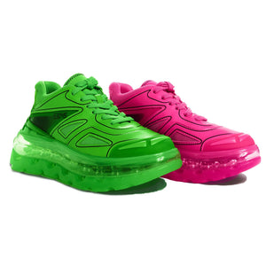 pink green shoe