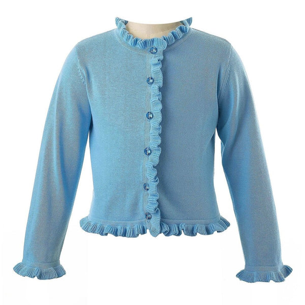Frill Cardigan, Blue
