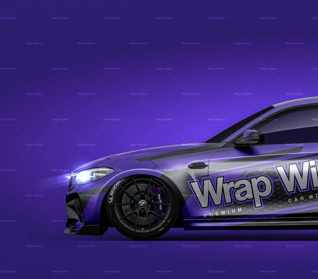 Download BMW M2 CS Racing 2020 glossy finish - all sides Car Mockup Template.ps - Wrap-Wizards.com ...