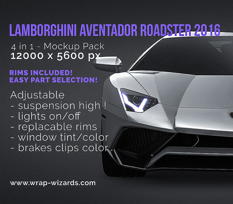 Download Lamborghini Aventador LP750-4 SV Roadster 2016 - all sides ...