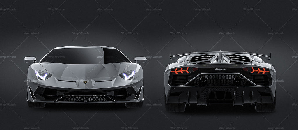 Lamborghini Aventador SVJ 2019 glossy finish - all sides Car Mockup Te - Wrap-Wizards.com ...