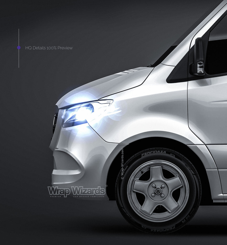 Download Mercedes-Benz Sprinter CrewCab Chassis 2019 - all sides Car Mockup Tem - Wrap-Wizards.com ...