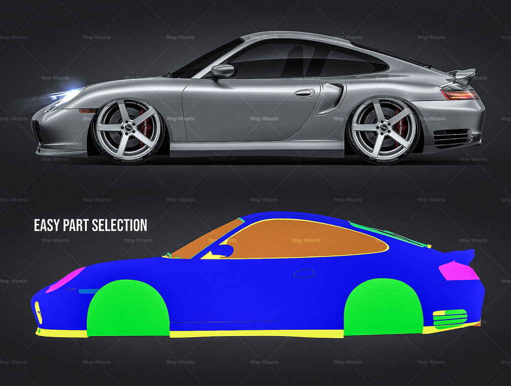 Download Porsche 911 Turbo 996 2002 - all sides Car Mockup Template ...