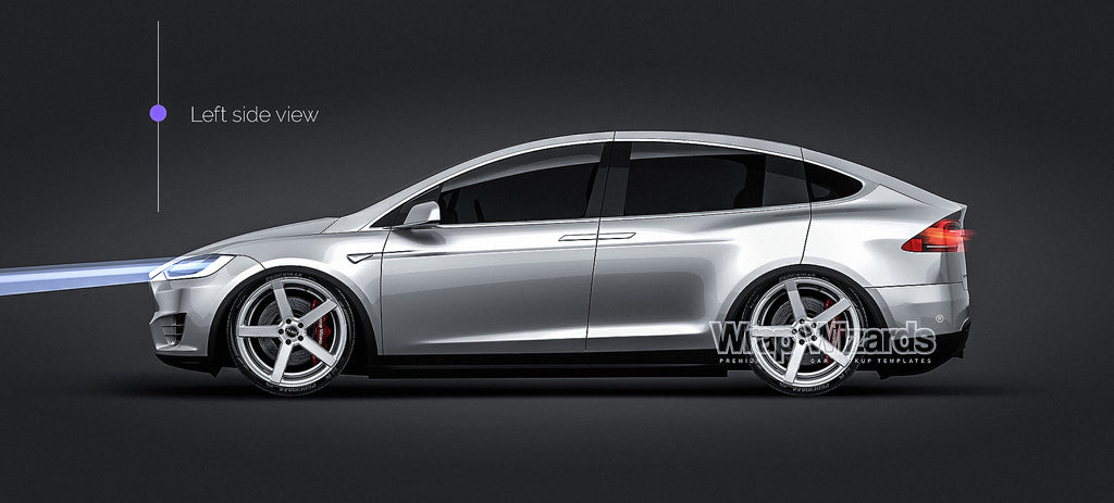 Download Tesla Model X 2017 glossy finish - all sides Car Mockup ...