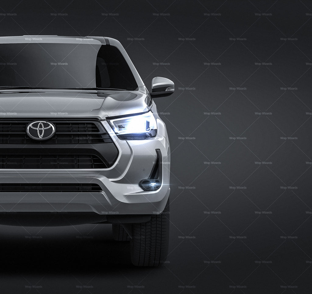 Download Toyota Hilux Double Cab 2020 all sides Car Mockup Template.psd - Wrap-Wizards.com - Premium Car ...