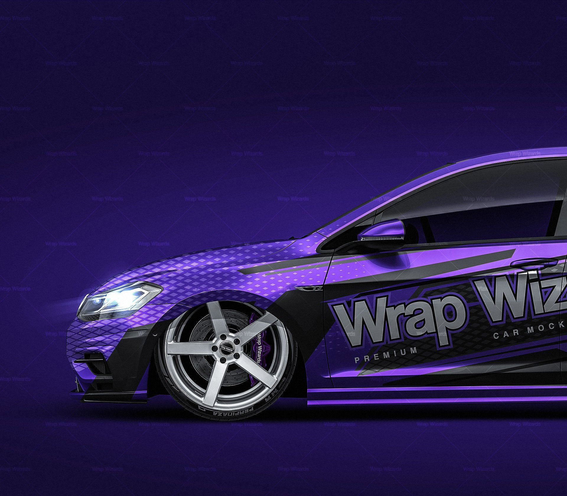 Download Volkswagen Golf R 2018 - all sides Car Mockup Template.psd - Wrap-Wizards.com - Premium Car ...