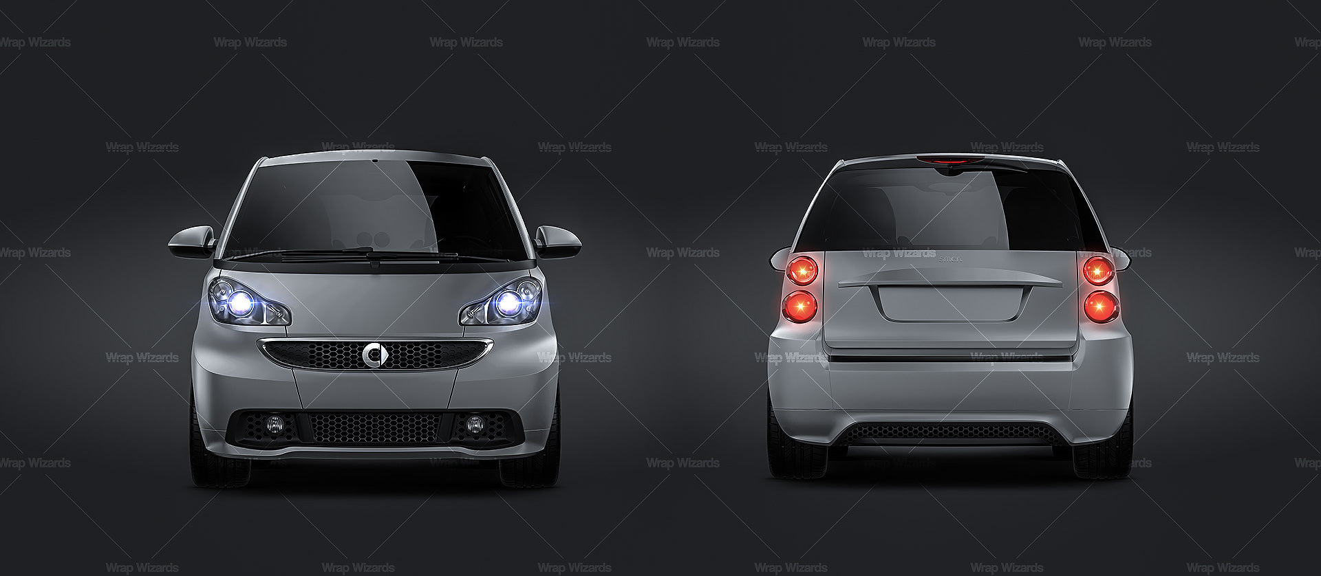 Download Smart Fortwo 2013 Satin Matt Finish All Sides Car Mockup Template Ps Wrap Wizards Com Premium Car Mockups Templates