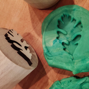 FALL LEAVES play dough stamps