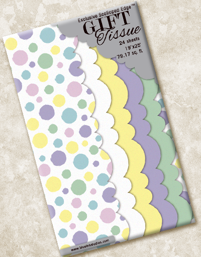 Blueink Studios — Pastel Polka Dots Scalloped Tissue Paper