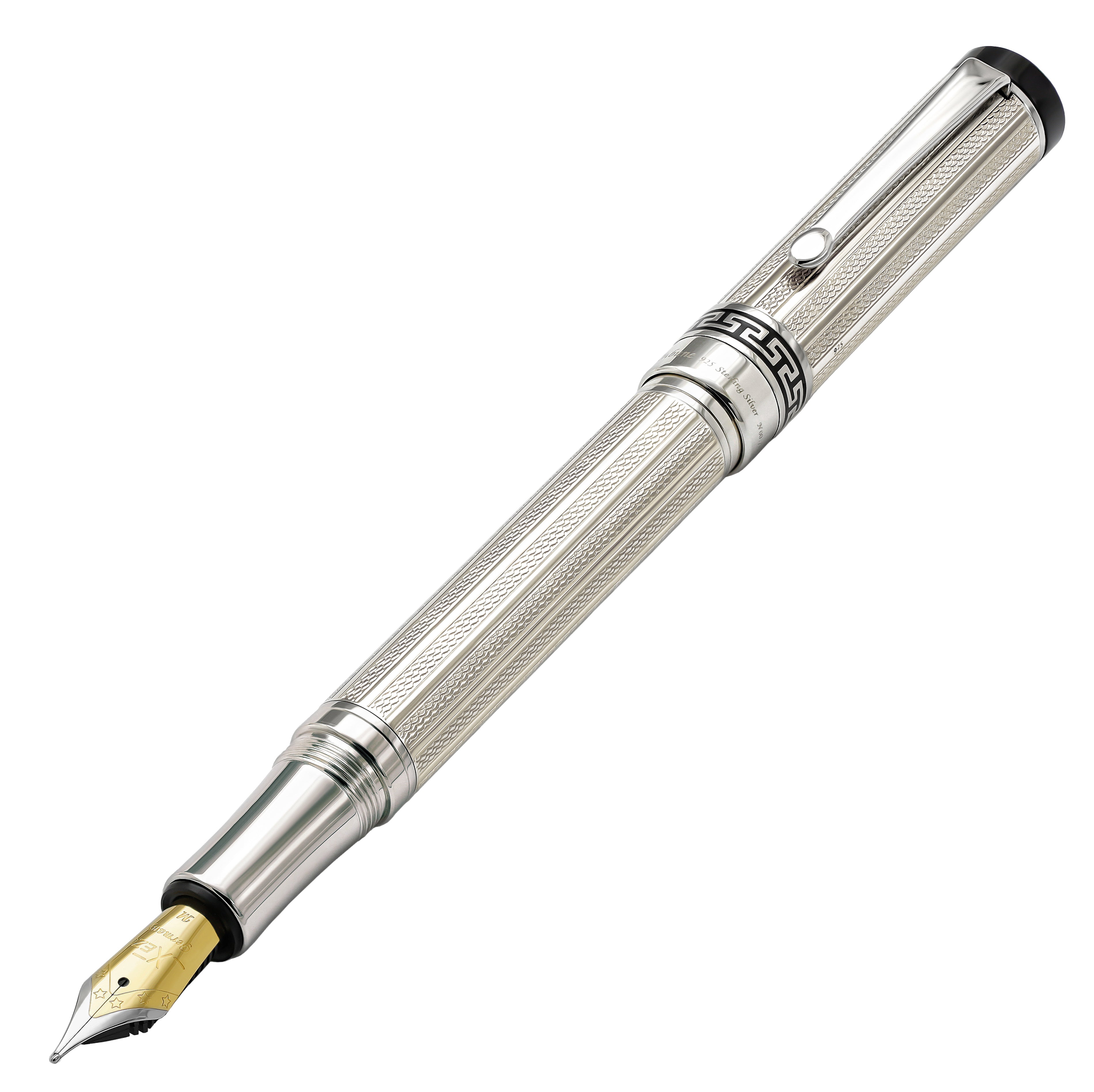 Tribune 925 Sterling Silver Guilloche Engraved Ballpoint Pen