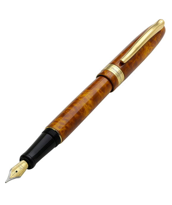 Xezo - Angled 3D view of the front of the Phantom Autumn F fountain pen