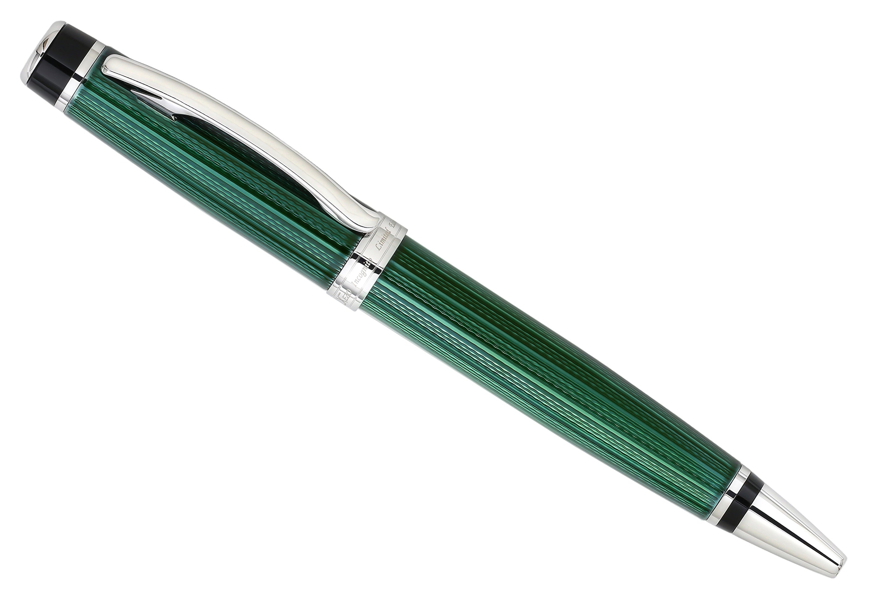 Xezo Incognito ダイヤモンドカット シリアル ミディアム 万年筆、亜鉛スレートラッカー。 プラチナメッキ。 