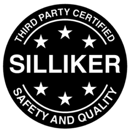 Silliker safety and quality certification badge with stars and text.