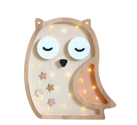Owl Wooden Lamp