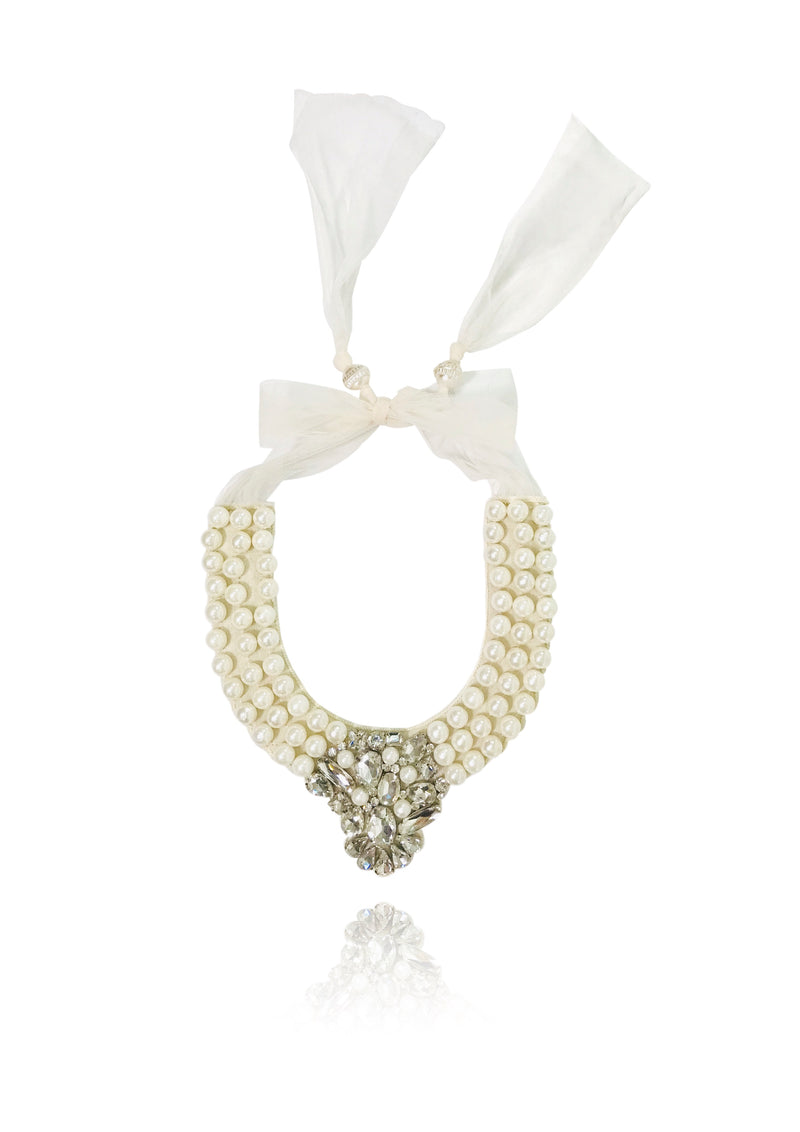 tiffany pearl and diamond necklace