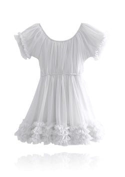 frill white dress