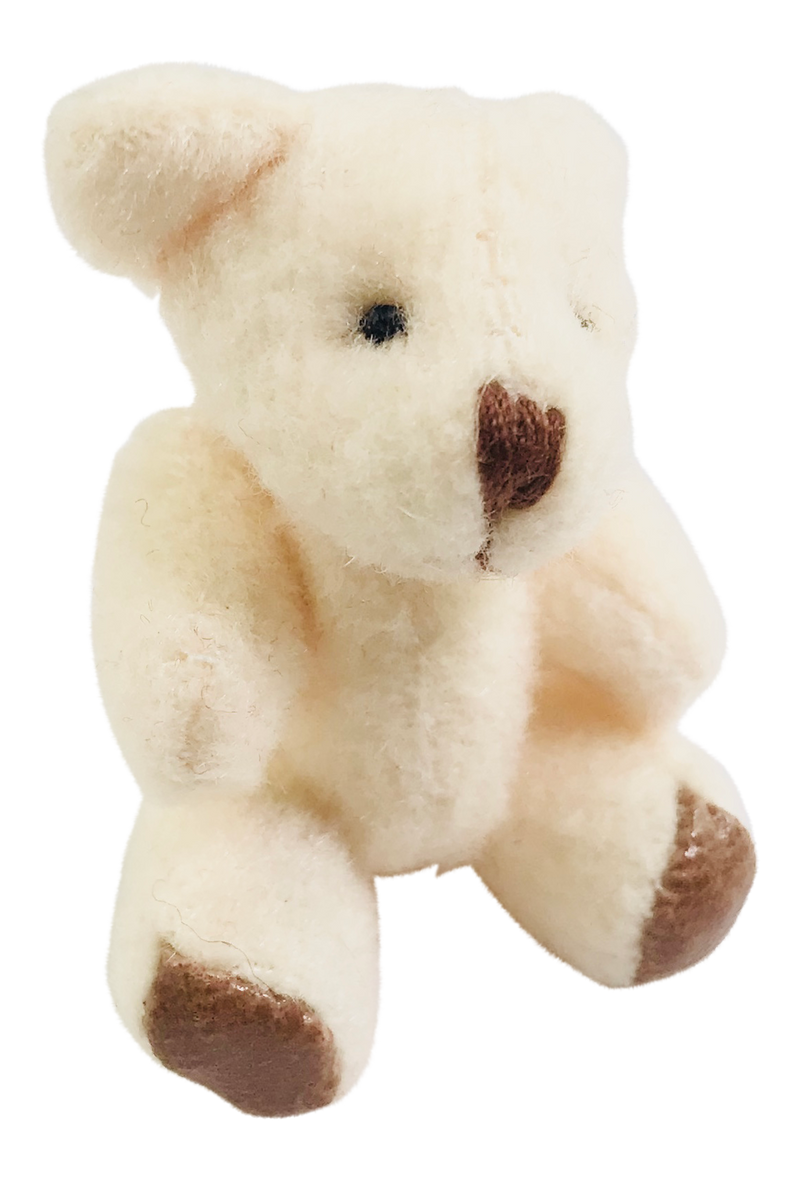 off white teddy bear