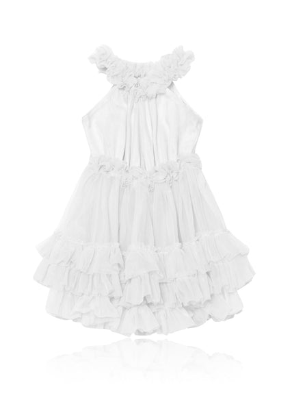 DOLLY RUFFLED CHIFFON DANCE DRESS off-white – DOLLY by Le Petit Tom