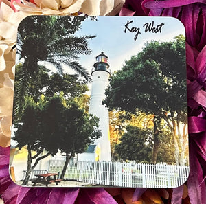 Key West Lighthouse Hardboard Coaster - KEYWESTOHLALA.COM - Lighthouse Coasters