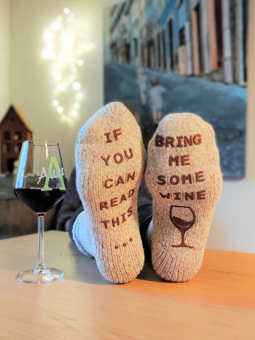If you can read this bring me some wine - Stoppersocke Dailysocks