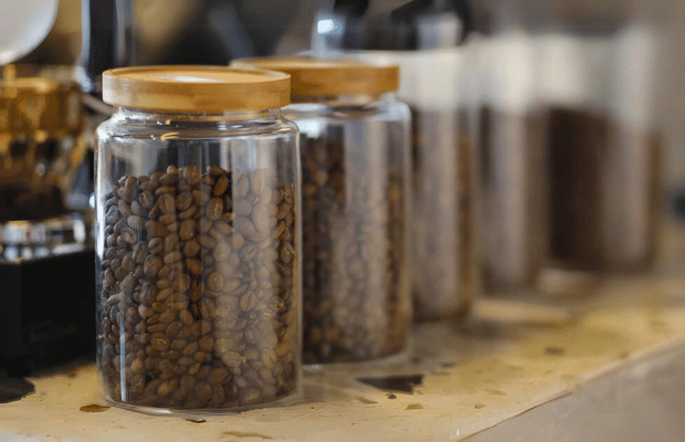 Storing Best Coffee Beans in Jar