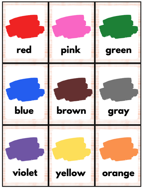 Spanish Color Flash Cards – Play Party Plan