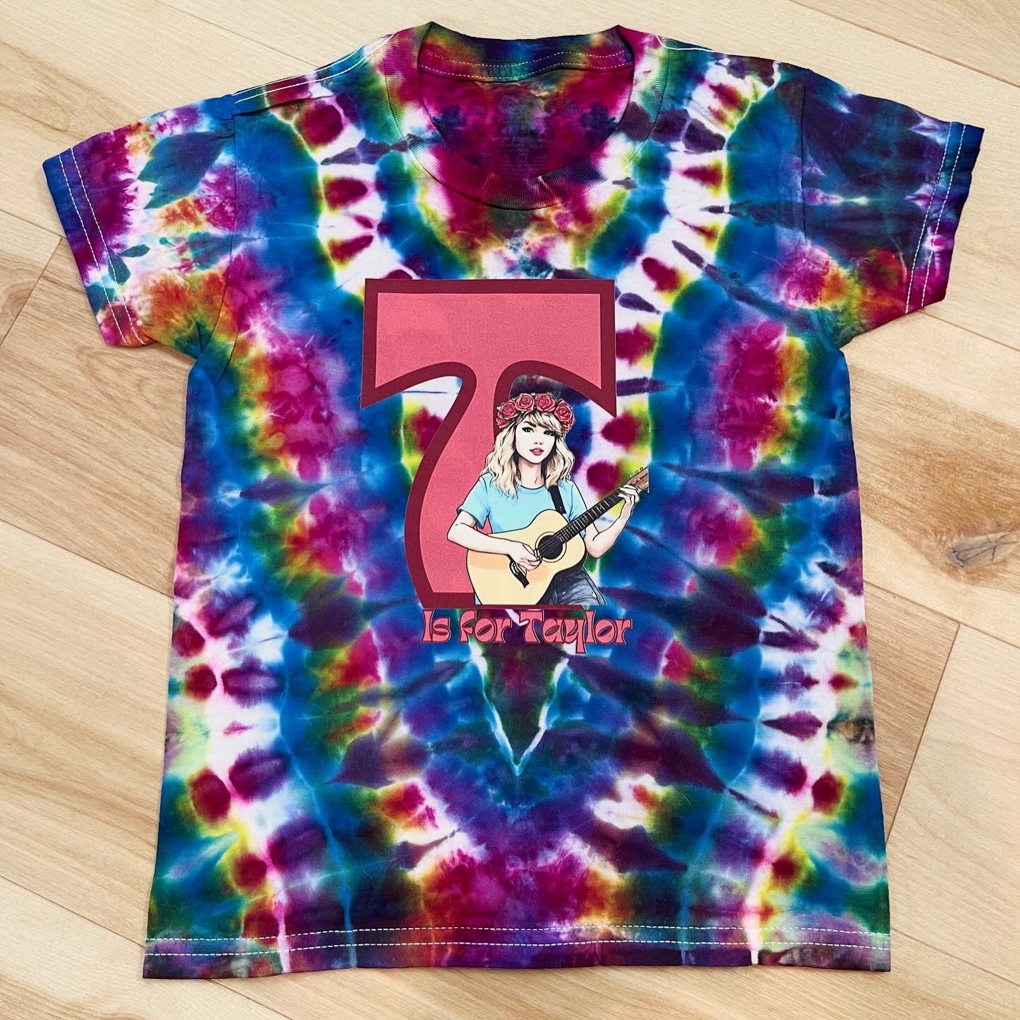 T is for Taylor Tie Dye Toddler Tee - Size 4T/5T