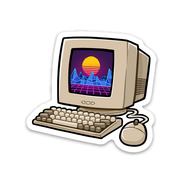 wastafel Pracht gekruld 🐝 STICKER | Retro PC – FrameRate