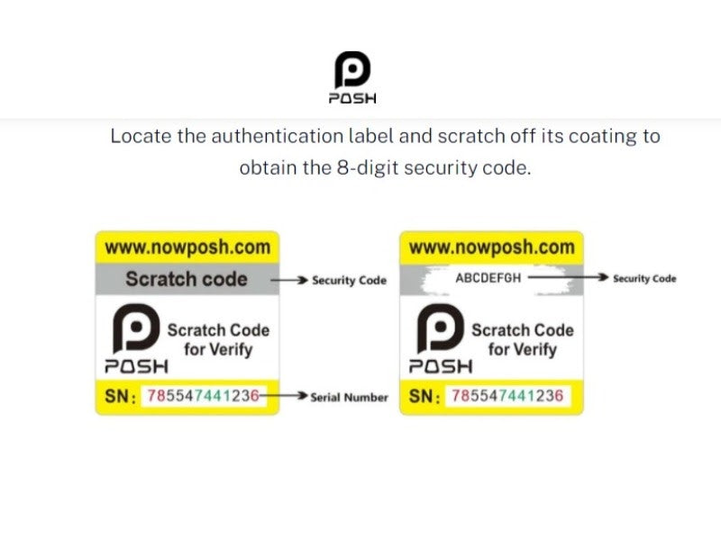 Posh Plus Authentication Code & Verification